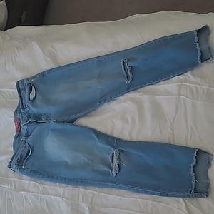 Guess distressed skinny ankle jeans